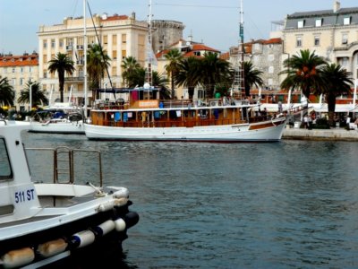 Aperçu du large la ville de Split inscrite au patrimoine mondial de l'Humanité