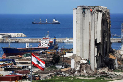 Tristesse Liban 4 août chantier après l'explosion (C)AFP