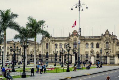 Impressionnante bâtisse classique le Palais du Gouvernement à Lima (C) Luis Gamero