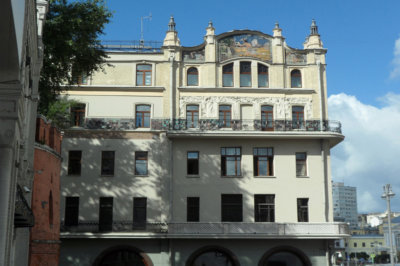 Mosaïques de Vroubel sur le fronton de l'Hôtel Metropol (c) G.A.-D
