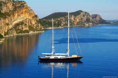 Vue sur mer de Navarino Bay