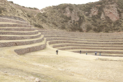 Moray détail de la terrasse expérimentale à gradins (C) Alfonso Zavala
