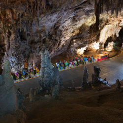 Postojna Cave Le train parcourant les galeries