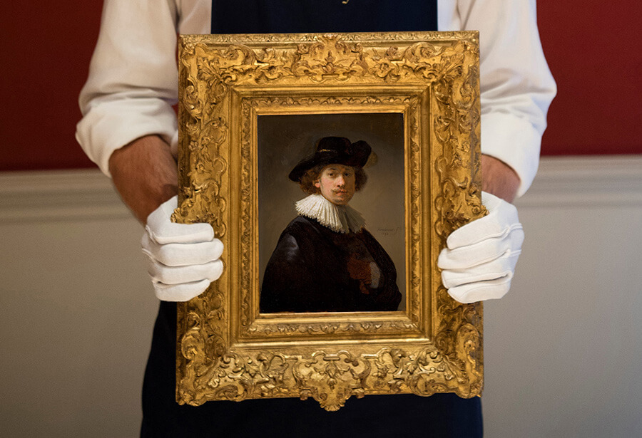 L’autoportrait de Rembrandt de 1632 est estimé à £12-16 millions ($ 15-20 millions) © Antony Jones