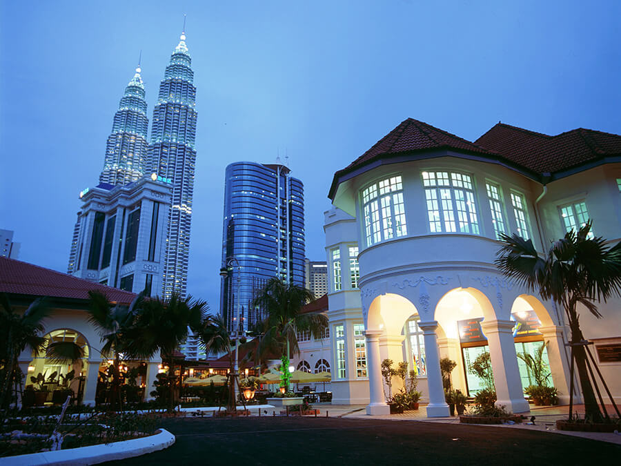 Aperçu de la capitale Kuala Lumpur et des 2 Tours Petronas