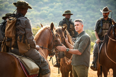 Avec les Rangers de Kruger Park en Afrique du Sud Kevin Pietersen (c) Hublot