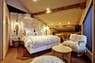 Ambiance montagne des rêves, une magnifique chambre cocooning tout en douceur et tendresse (c) Altapura