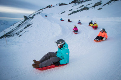 Descente en luge sur 6 km la piste la plus longue d'Europe (c) C.Cattin OT Val Thorens