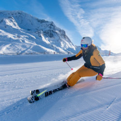 Un magnifique schuss qu'on peut quasiment admirer de son balcon (c) T.Loubere OT Val Thorens