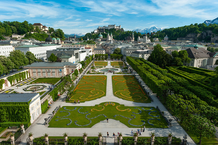 Le Château de Mirabell et son jardin à la française (c) Salzbourg Tourisme