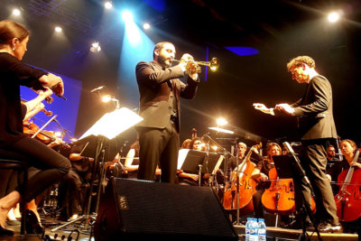 Concert Prestige Ibrahim Maalouf sur scène avec David Greilsammer au BFM (c) GAD