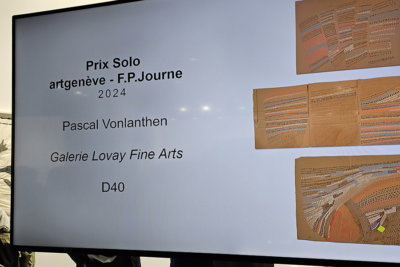 Désigné gagnant 2024 du Prix Solo avec la Galerie Lovay Fine Arts, l'artiste Pascal Vonlanthen