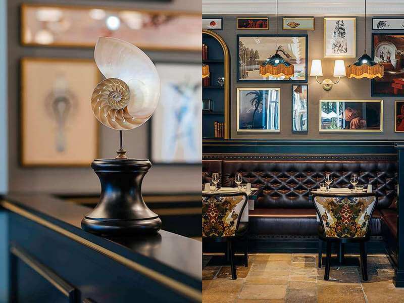 Une ambiance de Club Privé entre meubles cirés, objets souvenirs, et tableaux au mur... (c) Rotary MGallery-Genève